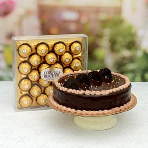 1/2Kg Chocolate Cake n 24Pcs Ferrero